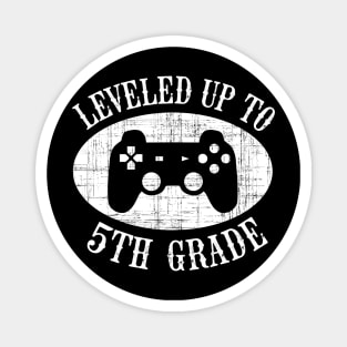 Leveled Up To 5th Grade Gamer Back To School Magnet